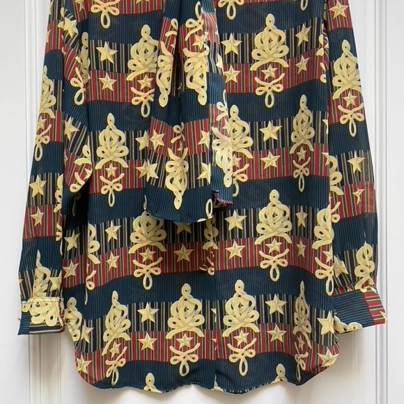 Vintage Como Crew Neck Blouse with Scarf - Picture 3 of 3